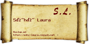 Sáhó Laura névjegykártya