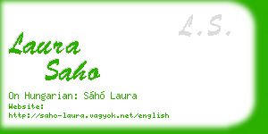 laura saho business card
